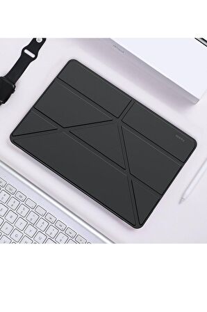 Apple iPad Pro 11 2020 (2.Nesil) Uyumlu Kalemlikli Premium Standlı Katlanabilir Uyku Modu Özellikli Tablet Kılıfı
