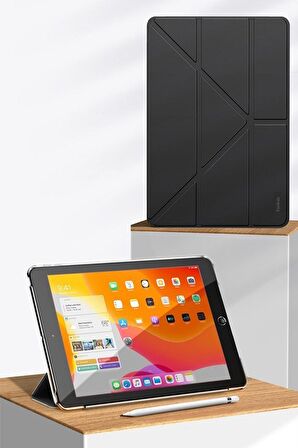 Apple iPad Pro 11 2020 (2.Nesil) Uyumlu Kalemlikli Premium Standlı Katlanabilir Uyku Modu Özellikli Tablet Kılıfı