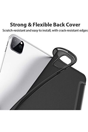 Apple iPad Pro 11 2020 (2.Nesil) Uyumlu Kalemlikli Premium Standlı Katlanabilir Uyku Modu Özellikli Tablet Kılıfı