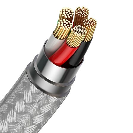 Baseus Zinc Magnetic 3A 100 cm Type-C Kablo Beyaz