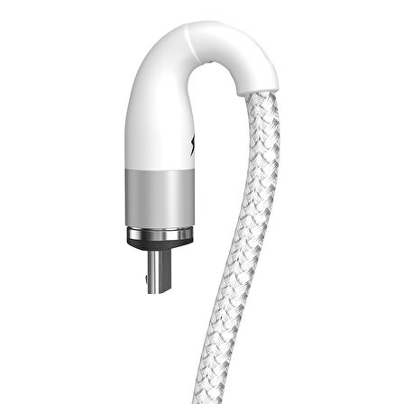 Baseus Zinc Magnetic 2.1A 100 cm Micro USB Kablo Beyaz