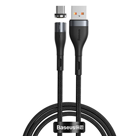 Baseus Zinc Magnetic 2.1A 100 cm Micro USB Kablo Siyah
