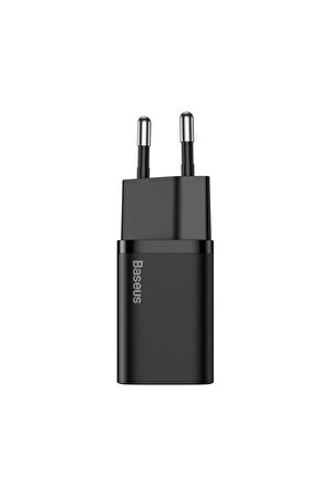 Baseus Super Si QC 20W USB-C Hızlı Şarj Cihazı Siyah