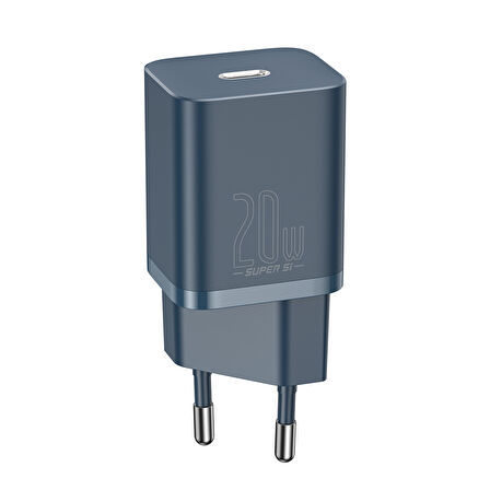 Baseus Super Si Type-C 20 Watt Hızlı Şarj Aleti Mavi