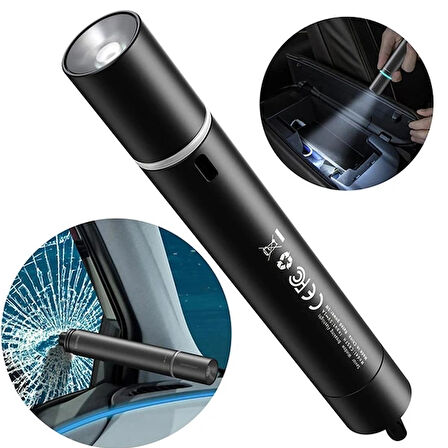 Baseus Savior Araç Pencere Camı Kırıcı ve Şarjlı Fener/Emergency Light