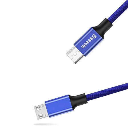 Baseus Yiven Micro USB 1 Metre Şarj Kablosu Mavi