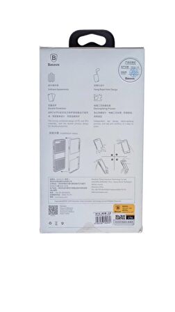 Baseus Apple iPhone 7 / 8 / SE Travel Series Case Şeffaf Kılıf - Koyu Lacivert