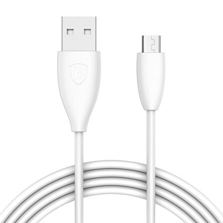 Baseus Small Pretty Waist Serisi 2A 1mt Micro USB Data ve Şarj Kablosu Beyaz