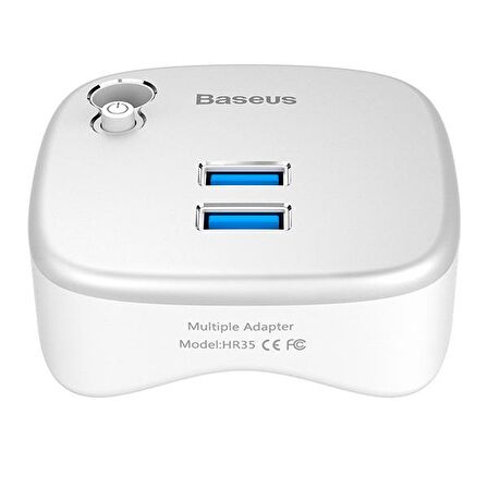Baseus Çok Fonsiyonlu Notebook Adaptörü Hub Dual USB 3.0 RJ45 TF-SD GÜMÜŞ