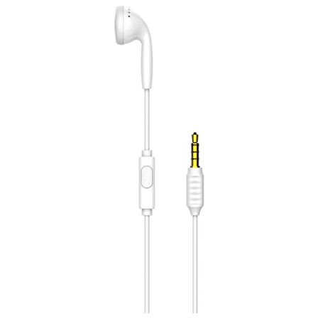 Baseus NGH09-02 Encok Tek Taraflı Kablolu Kulaklık H09 Beyaz