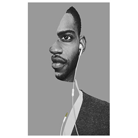 Baseus NGH09-02 Encok Tek Taraflı Kablolu Kulaklık H09 Beyaz