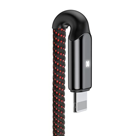 Baseus X-Type 2.4A Lightning 1 Metre Şarj Kablosu Siyah