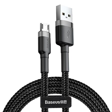 Baseus Cafule 2.4A Micro USB 50cm Şarj Kablosu Gri