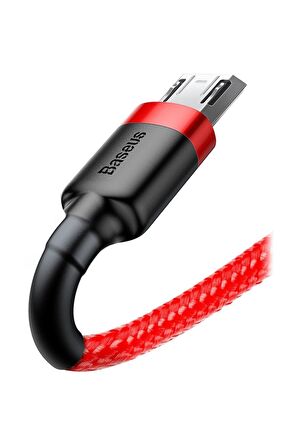 Cafule Serisi Usb Kablo Micro Usb 2.4a, 1m Kırmızı