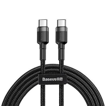 Baseus Cafule 3A Type-C 1 Metre Şarj Kablosu Gri