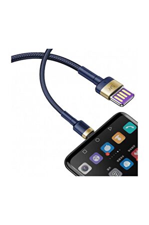 Baseus Cafule 5A 40W Type-C 1 Metre Şarj Kablosu Mavi