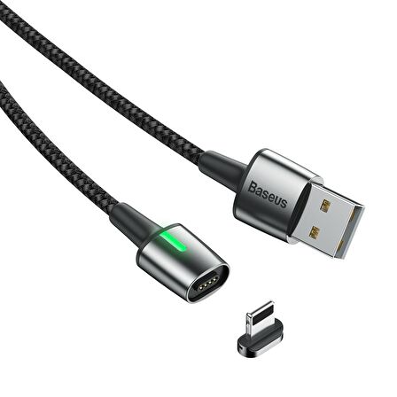Baseus Zinc Magnetic 2.4A 100 cm Lightning Kablo Siyah