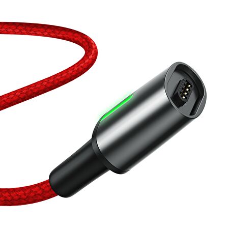 Baseus Zinc Magnetic 3A 100 cm Type-C Kablo Kırmızı