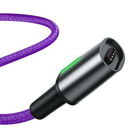Baseus Zinc Manyetik Uçlu 1.5A 2 Metre Micro USB Kablo Mor