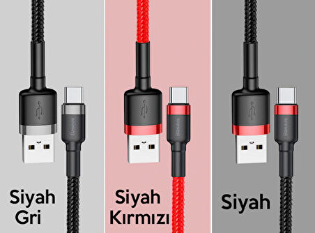 Baseus Cafule Usb Type C 3metre Halat Usb Kablosu