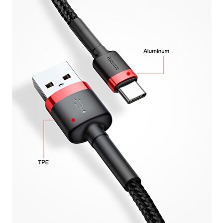 Baseus Cafule Usb Type C 3metre Halat Usb Kablosu