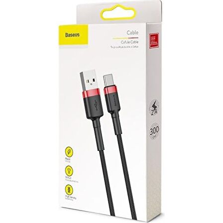Baseus CATKLF-U91 Type-C Cafule Serisi USB Şarj ve Data Kablosu 3 mt
