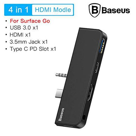 Baseus Multifunctional HUB Surface Go(Type-C+Audio to HD4K+USB3.0+Type-C(data)+Audiok