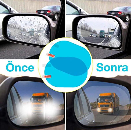 Baseus 135x95mm Araç Oto Yan Dikiz Ayna Yağmur Su Kaydırıcı Sis Önleyici Film 2 Adet Set