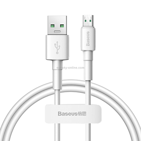 Baseus Mini White 4A 100 cm Micro USB Şarj Kablosu