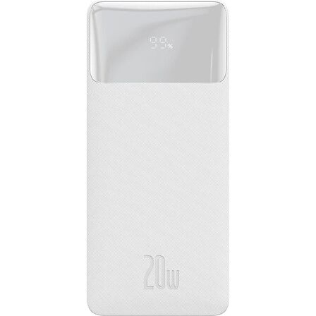 Baseus Bipow 20000 Mah 20W Hızlı Şarj Powerbank Taşınabilir Hızlı Beyaz