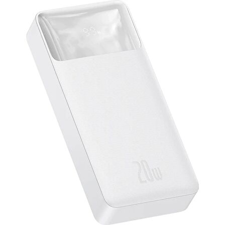 Baseus Bipow 20000 Mah 20W Hızlı Şarj Powerbank Taşınabilir Hızlı Beyaz
