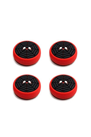 Desenli Sony Ps5/ps4/ps3 Analog Koruyucu Silikon Pad-spider Man