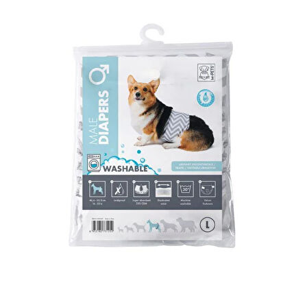 M-Pets Erkek Köpekler İçin Yıkanabilir Külot (L)