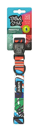 M-Pets Urban Style Freestyle L Kilit Mekanizmalı Boyun Tasması (Boyun 38 - 66 cm)