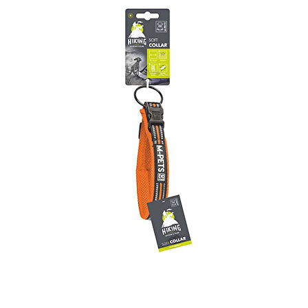 M-Pets Hiking Reflektörlü Köpek Boyun Tasması Turuncu Medium 40-50 Cm 