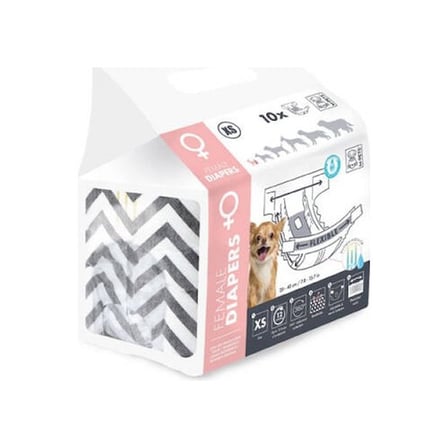 Diapers Dişi Köpekler İçin Külot Bez XSmall 10 lu 26x34 Cm