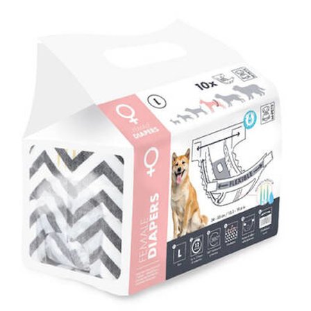 Diapers Dişi Köpekler İçin Külot Bez Large 10 lu 32x52 Cm