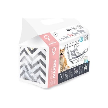 Diapers Dişi Köpekler İçin Külot Bez Large 10 lu 32x52 Cm