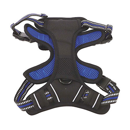M-Pets Hiking Reflektörlü Köpek Göğüs Tasması Mavi Large 45-95 Cm 