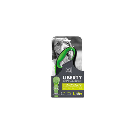 M-PETS Liberty Otomatik Gezdirme Şerit 8 Mt Yeşil (L)