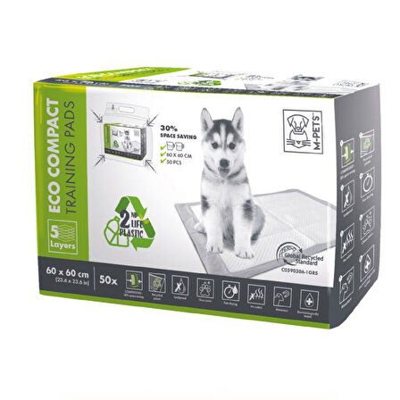 M-PETS ECO KÖPEK ÇİŞ EĞİTİM PEDİ 60X60CM 50PCS