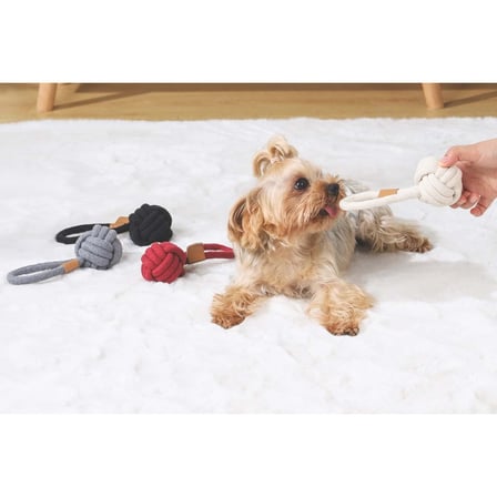 M-Pets Coto Black Loop Ball 6,5Cm Çekmeli̇ Örgü Top Oyuncak