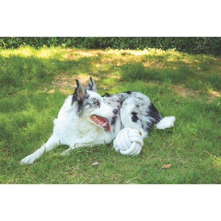 m-pets coto white ball 15cm örgü top oyuncak