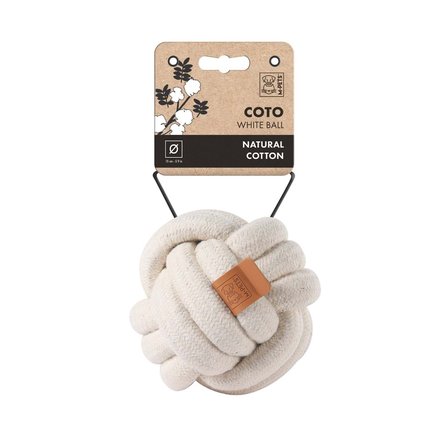 m-pets coto white ball 15cm örgü top oyuncak
