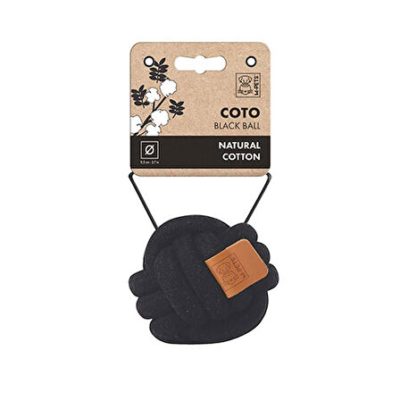 M-Pets Coto Örgü Top Köpek Oyuncağı Siyah 9,5 Cm 