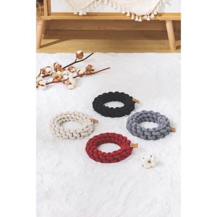 M-PETS COTO BLACK RING 13CM ÖRGÜ HALKA OYUNCAK
