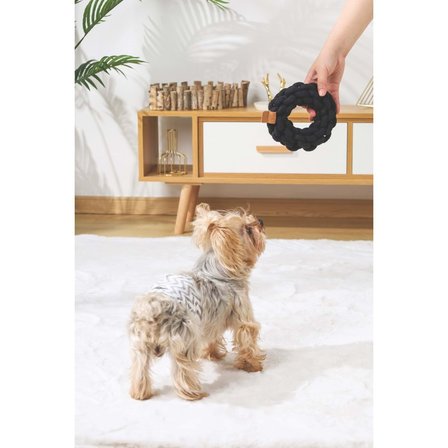 M-PETS COTO BLACK RING 13CM ÖRGÜ HALKA OYUNCAK
