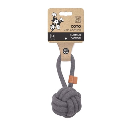M-Pets Coto Grey Loop Ball 8Cm Çekmeli̇ Örgü Top Oyuncak