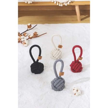 M-Pets Coto Grey Loop Ball 8Cm Çekmeli̇ Örgü Top Oyuncak