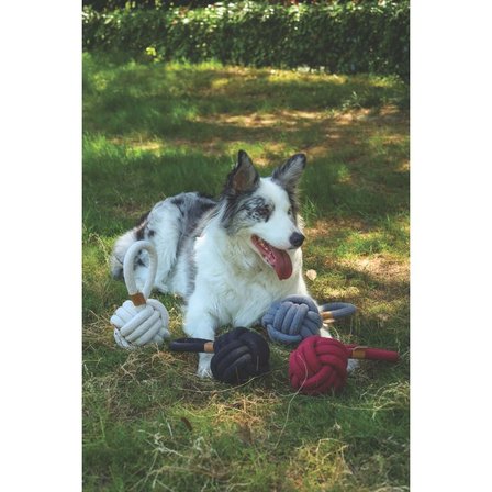M-Pets Coto Grey Loop Ball 11Cm Çekmeli̇ Örgü Top Oyuncak